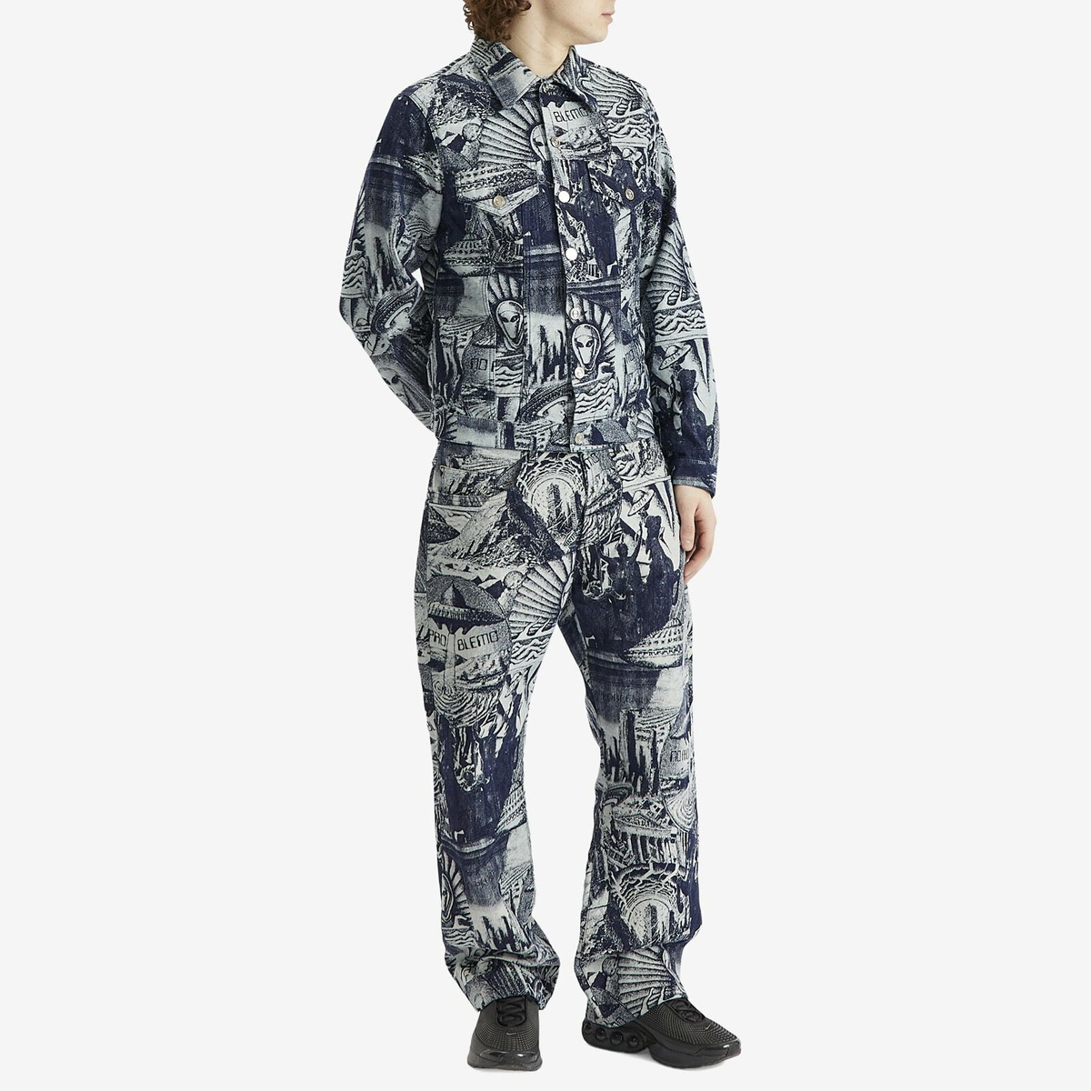 No Problemo Men's Apocalypse Jacquard Bagi Jean in Blue