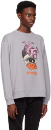 Undercoverism Gray Heart Sweatshirt