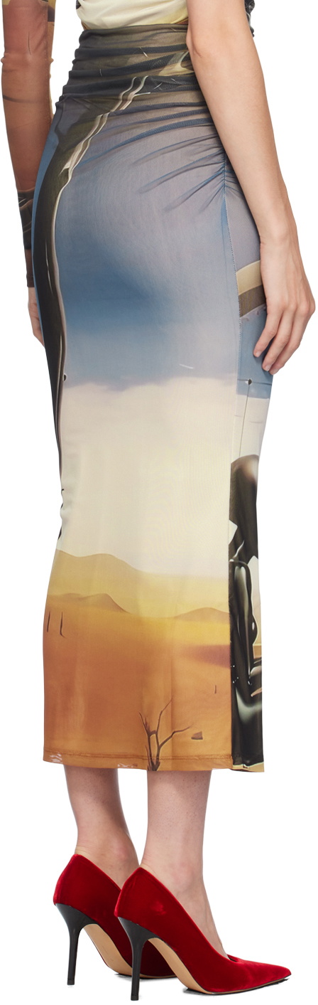GCDS Multicolor Creatures Midi Skirt