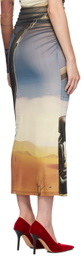 GCDS Multicolor Creatures Midi Skirt