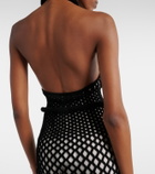 Givenchy Halterneck open-back mesh midi dress