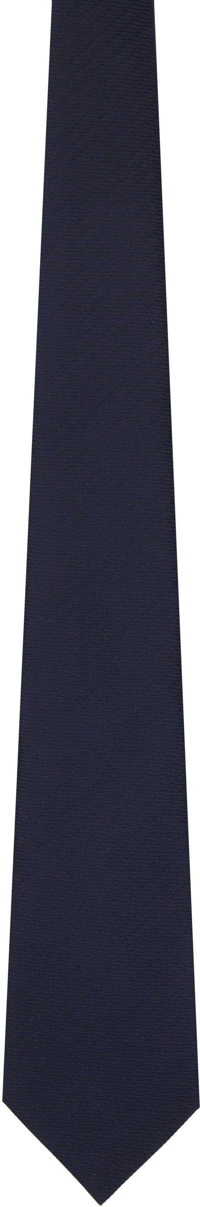 Comme des Garçons Homme Deux Navy Ground Weave Plan Tie