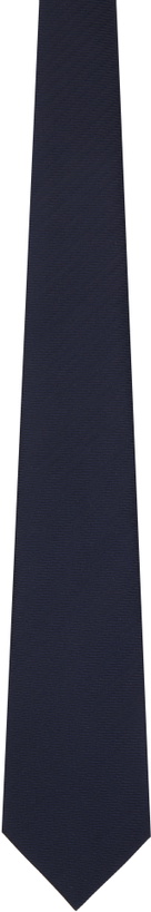 Photo: Comme des Garçons Homme Deux Navy Ground Weave Plan Tie