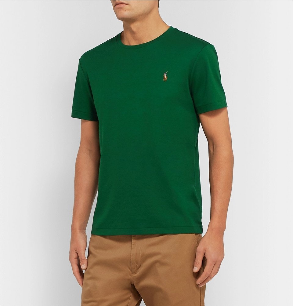 Polo Ralph Lauren - Slim-Fit Pima Cotton-Jersey T-Shirt - Green