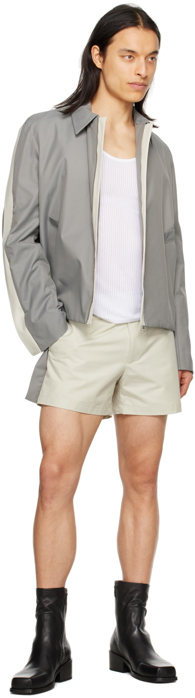 Steven Passaro Gray Zip-Fly Shorts