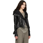 Rick Owens Black Tower Naska Biker Leather Jacket