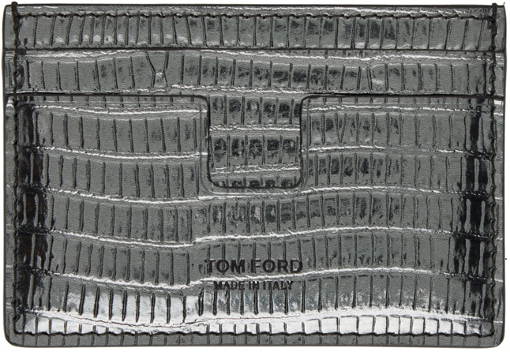 Photo: TOM FORD Silver Leather Card Holder