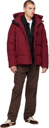 Canada Goose Burgundy 'Black Disc' Wyndham Down Parka
