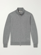 Canali - Wool Zip-Up Sweater - Gray