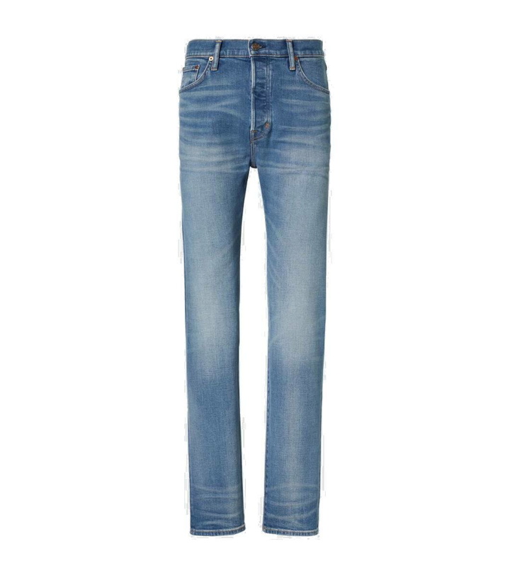 Photo: Tom Ford Low-rise twill slim jeans