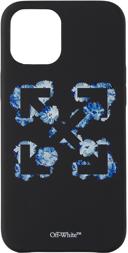 Photo: Off-White Black & Blue Floral Arrows iPhone 12 Pro Max Case