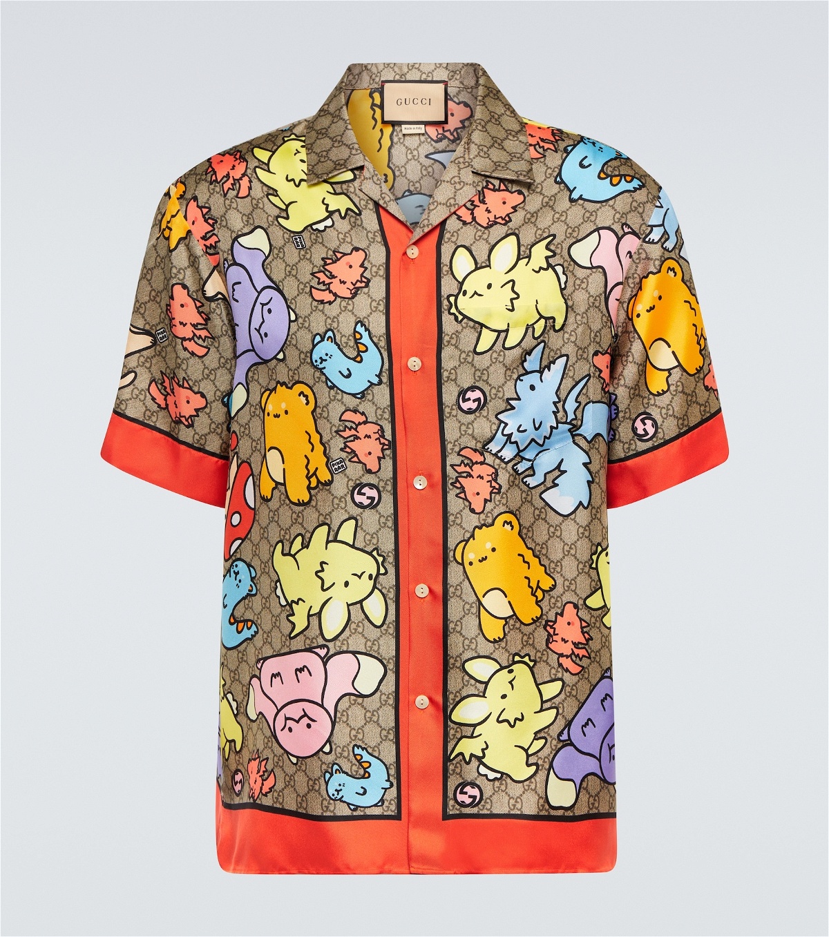 Gucci - Gucci Kawaii silk bowling shirt