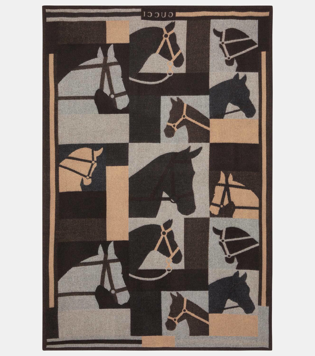 Gucci Jacquard wool and cashmere blanket