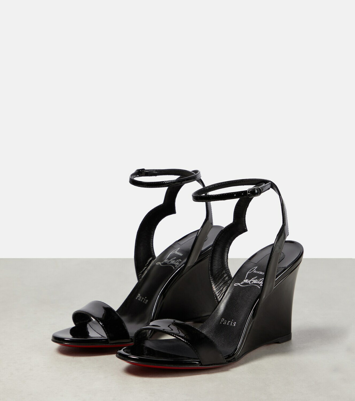 Christian Louboutin Patent leather wedge sandals Christian Louboutin