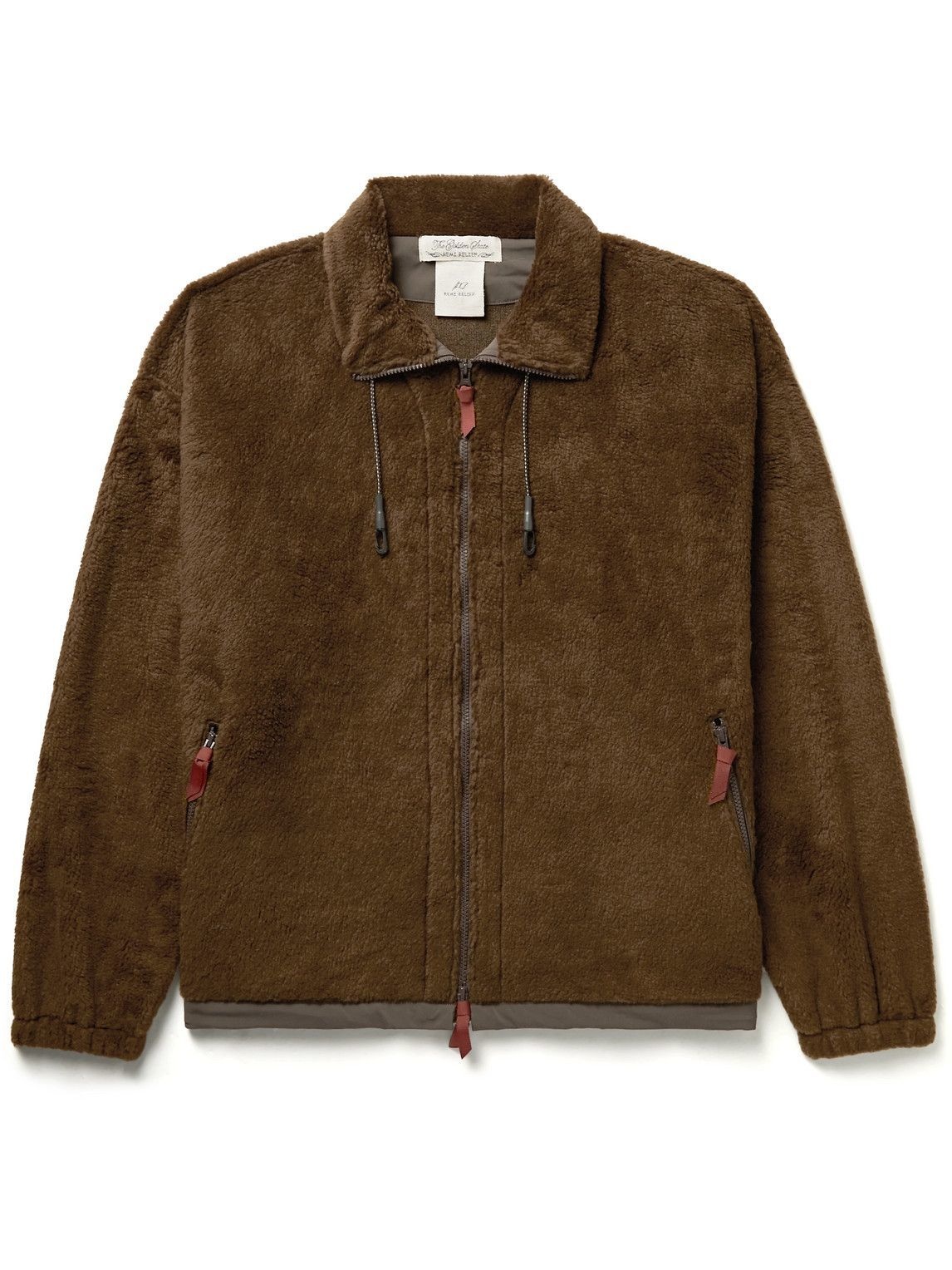 Photo: Remi Relief - Shell-Trimmed Fleece Jacket - Brown