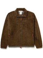 Remi Relief - Shell-Trimmed Fleece Jacket - Brown