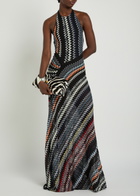Missoni Chevron Fine-knit Maxi Dress Multicoloured