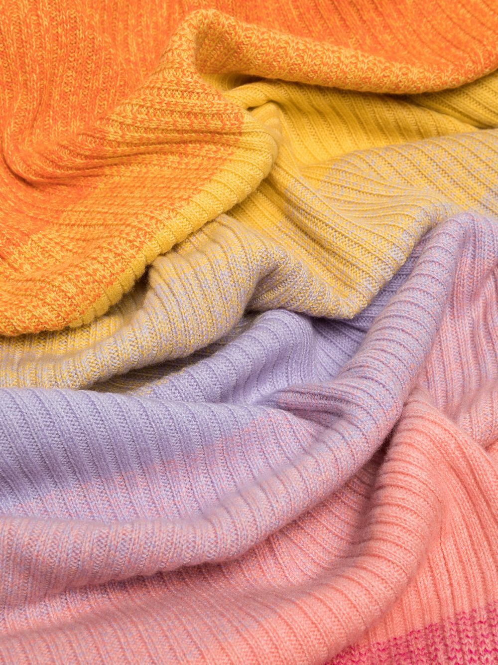 The Elder Statesman Multicoloured Striped Cashmere Blanket