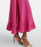 Chloé Ruffled silk midi dress
