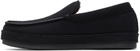 Ermenegildo Zegna Couture Black Wool Slippers