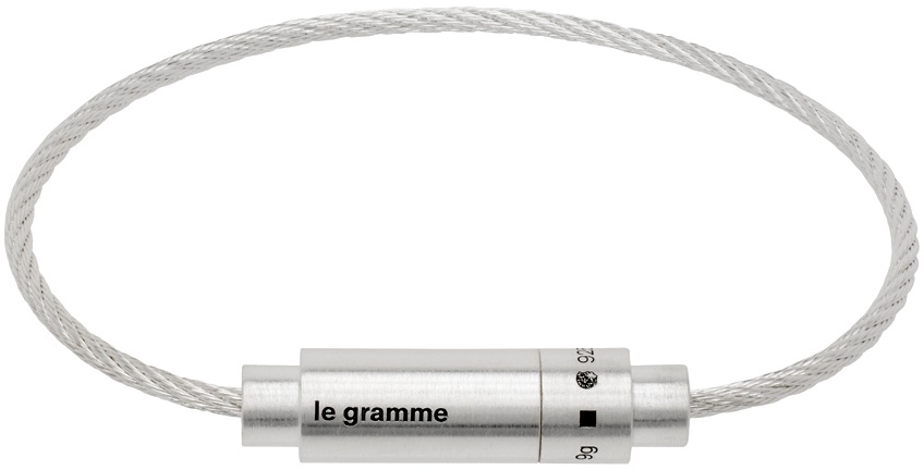 Photo: Le Gramme Silver 'Le 9g' Triptych Cable Bracelet