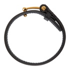 Tom Ford Black Leather T-Buckle Bracelet