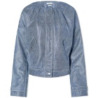 Saks Potts Women's Margeta Leather Jacket in Denim Blue