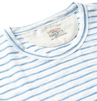 Faherty - Striped Slub Mélange Cotton-Blend Jersey T-Shirt - White