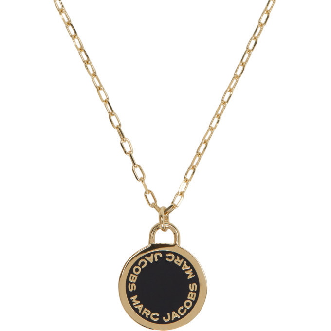 Marc by Marc Jacobs Multi-Strand Enamel Chain Brass Iconic Logo Lock  Necklace