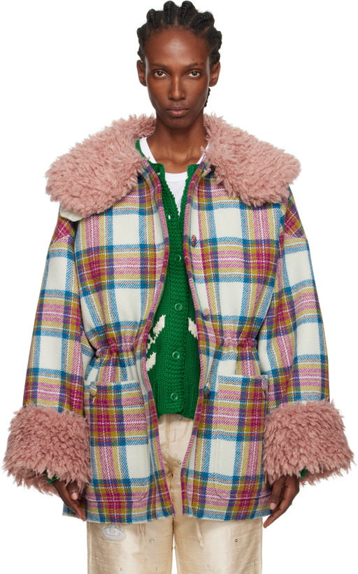 Photo: Caro Editions White & Pink Harris Tweed Connie Coat