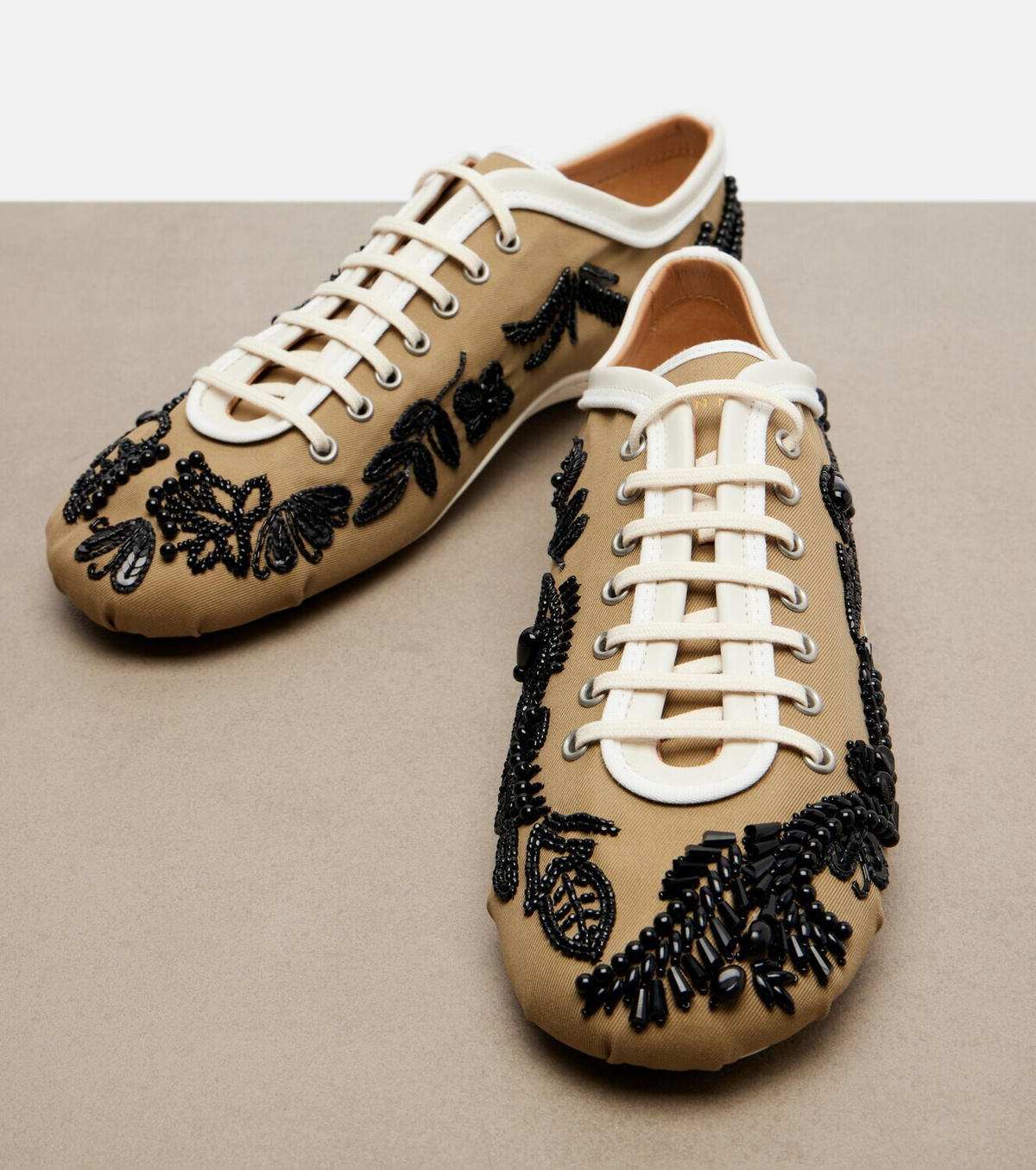 Dries Van Noten Embellished canvas sneakers