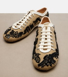 Dries Van Noten Embellished canvas sneakers