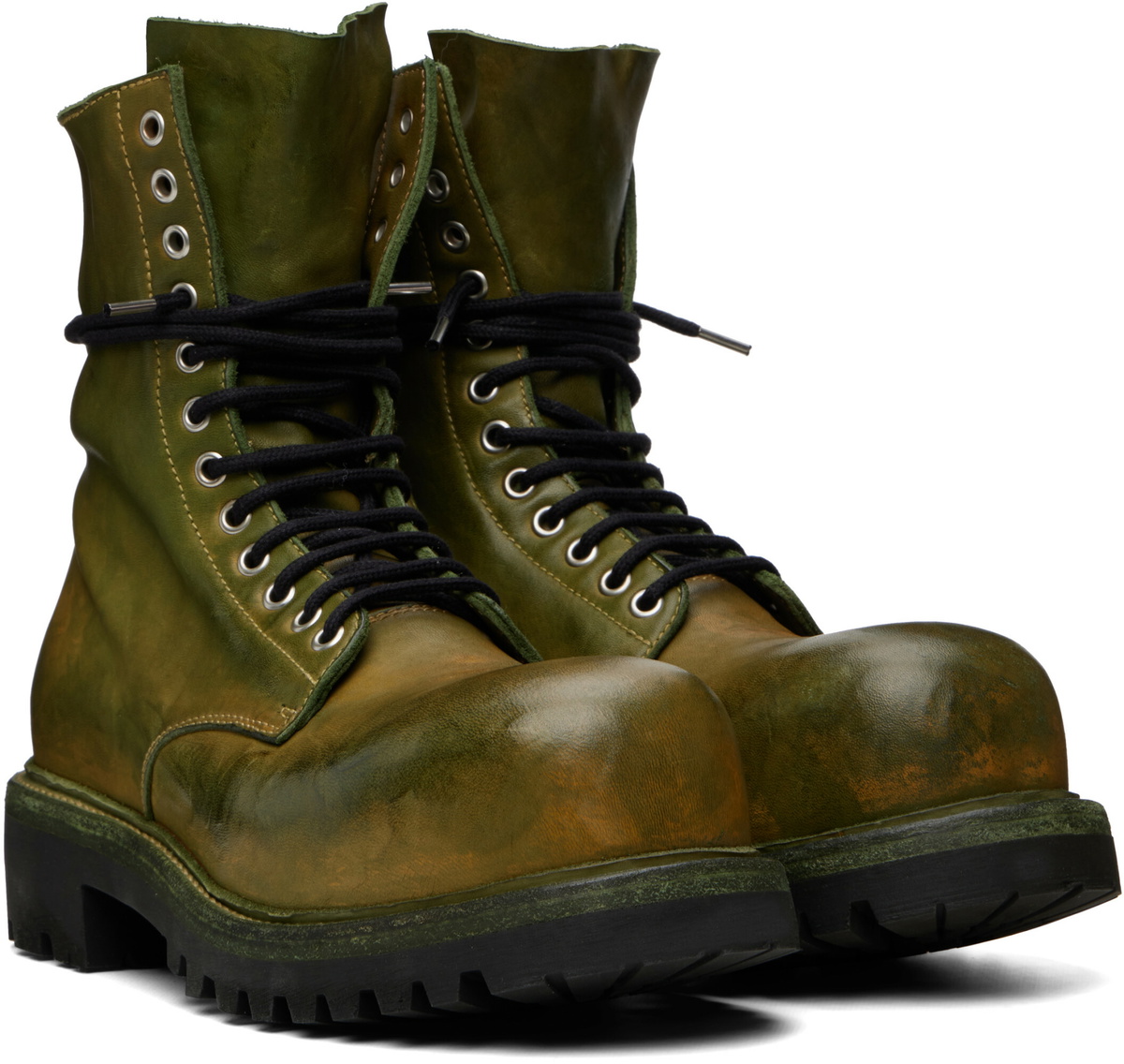 A DICIANNOVEVENTITRE Khaki Prisma Combat Boots