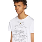 Alexander McQueen White Calligraphy Print T-Shirt