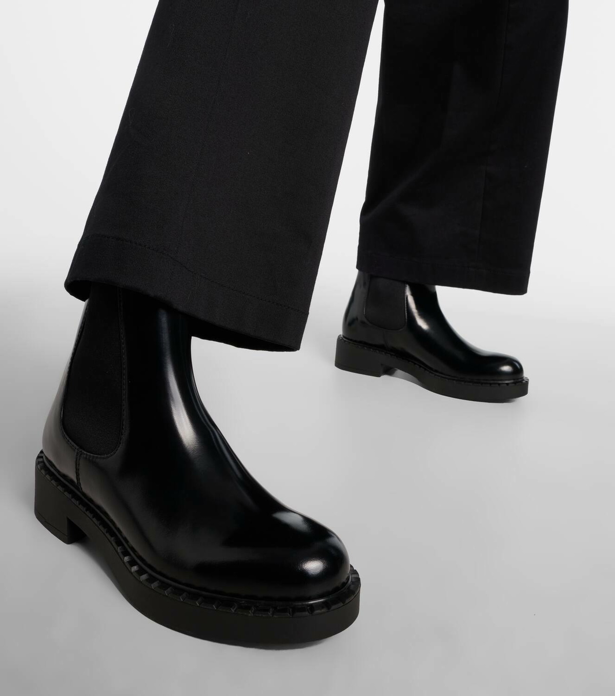 Prada Leather Chelsea boots