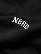 Neighborhood - Logo-Embroidered Cotton-Jersey Hoodie - Black