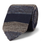 Missoni - 6cm Striped Knitted Wool and Silk-Blend Tie - Navy