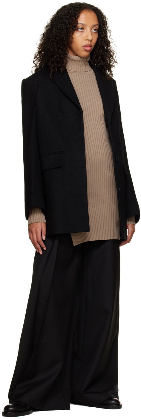 Olēnich Black Notched Coat