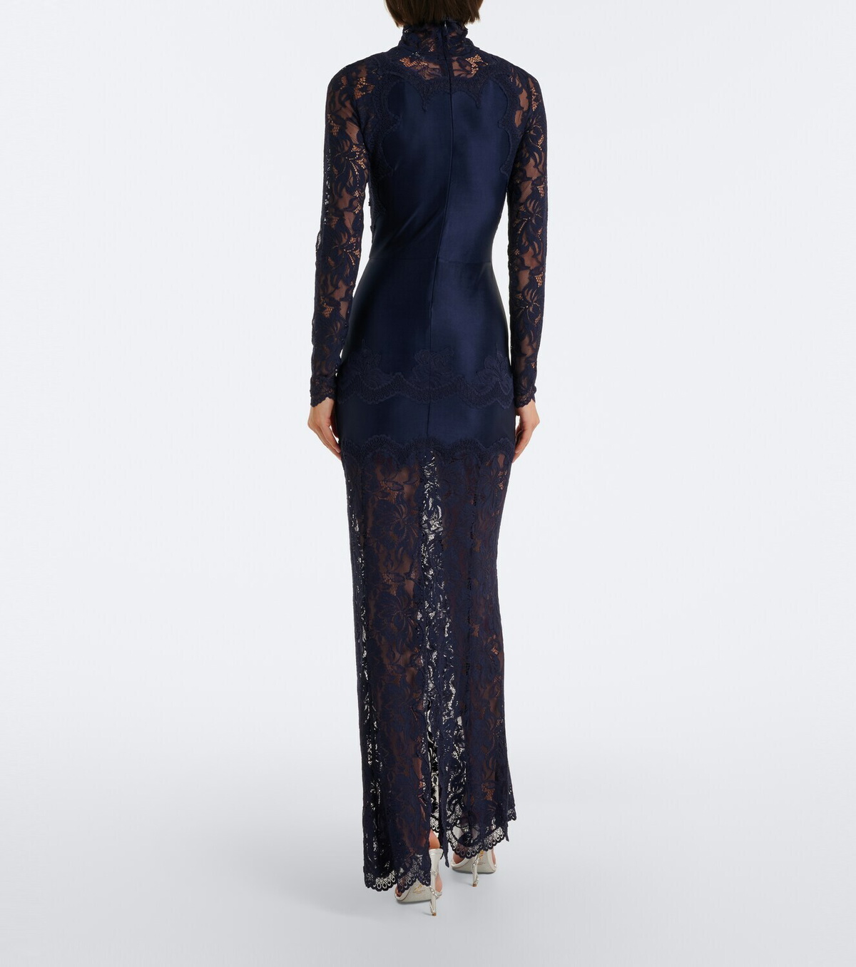 Rabanne Lace high neck maxi dress