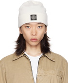 Stone Island Off-White Knitted Badge Beanie