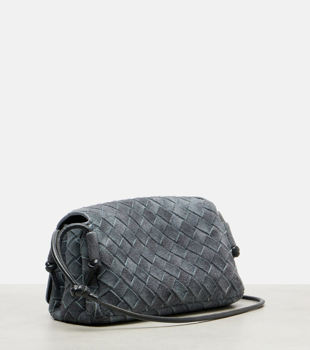 Bottega Veneta Notturno Intrecciato suede crossbody bag