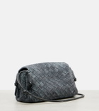 Bottega Veneta Notturno Intrecciato suede crossbody bag