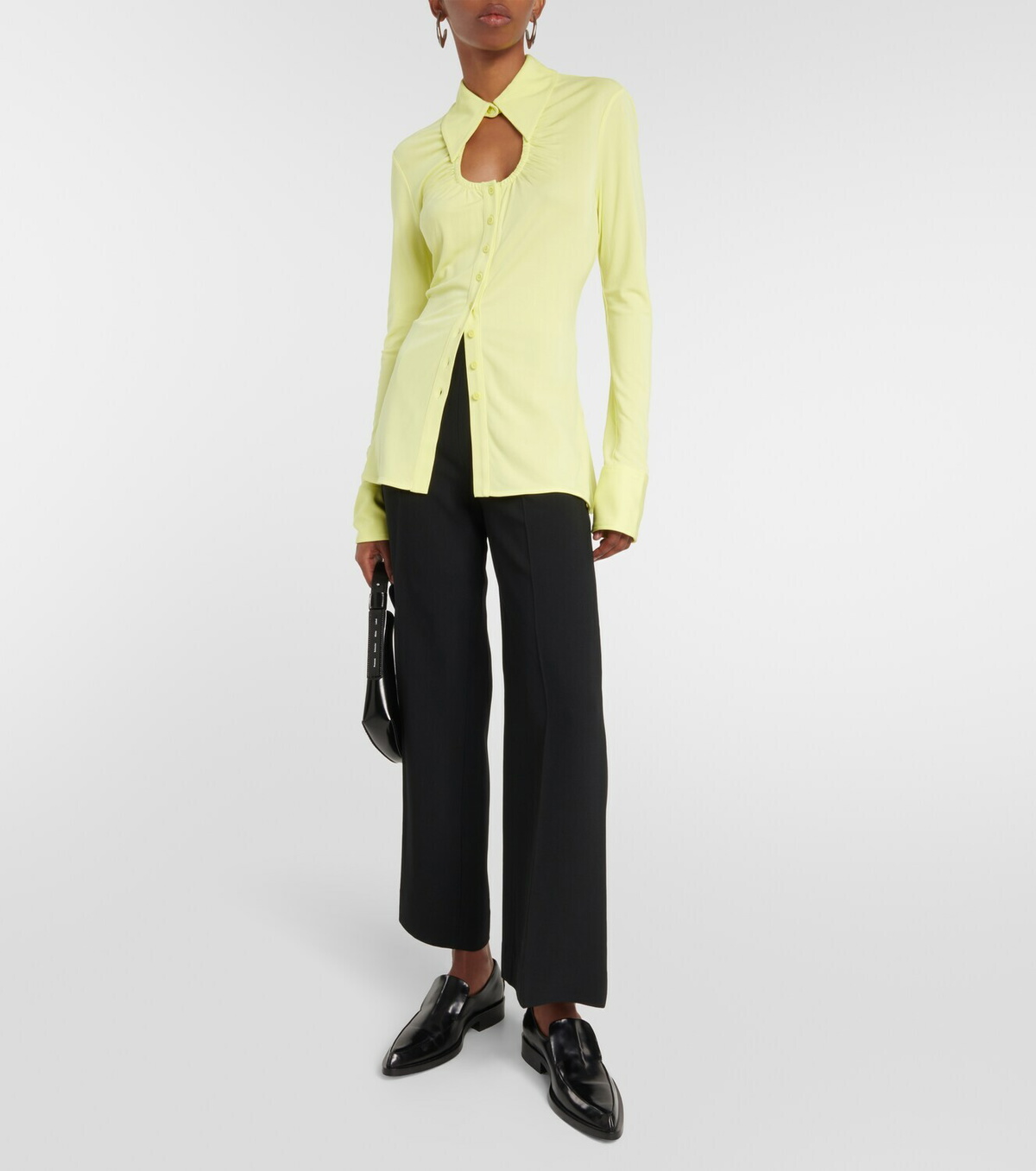 Proenza Schouler White Label cutout jersey shirt