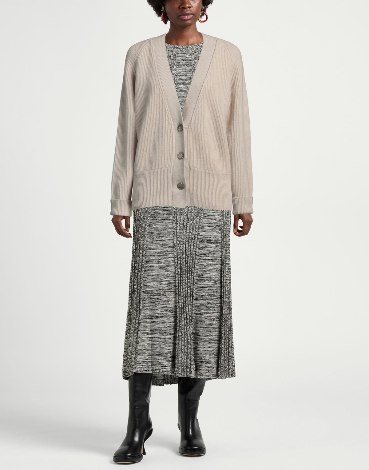 Fedeli Womens Cardigan in Beige