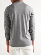 TOM FORD - Slim-Fit Jersey Henley T-Shirt - Gray