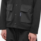 Comme des Garçons Homme Men's Jersey Ripstop Pocket Cardigan in Black