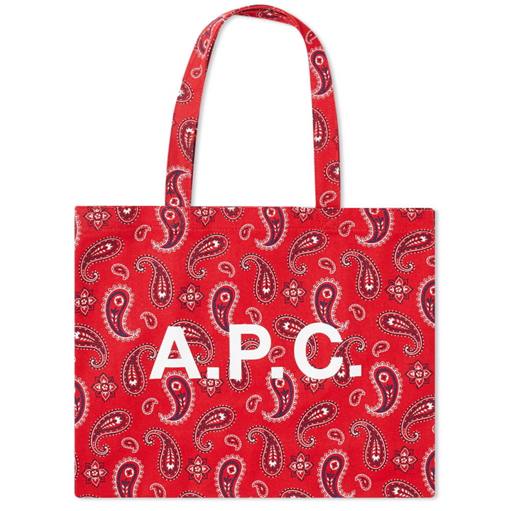 Photo: A.P.C. Diane Paisley Print Logo Shopper