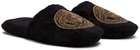 Versace Black Medusa Greca Slippers