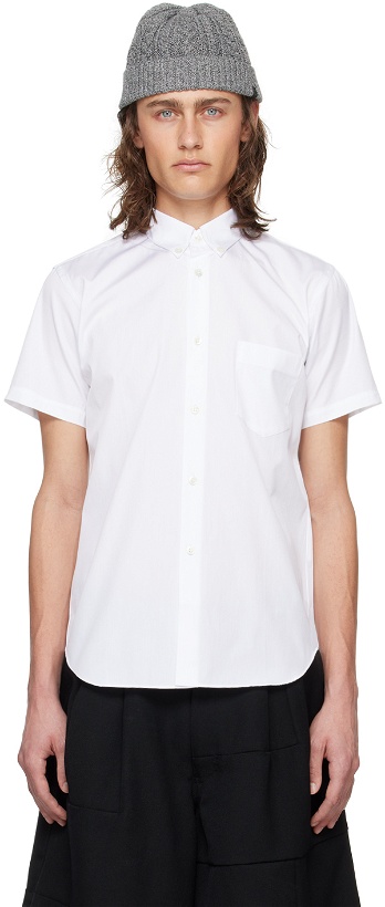 Photo: Comme des Garçons Shirt White Spread Collar Shirt