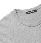 Acne Studios - Logo-Print Mélange Cotton-Jersey T-Shirt - Gray